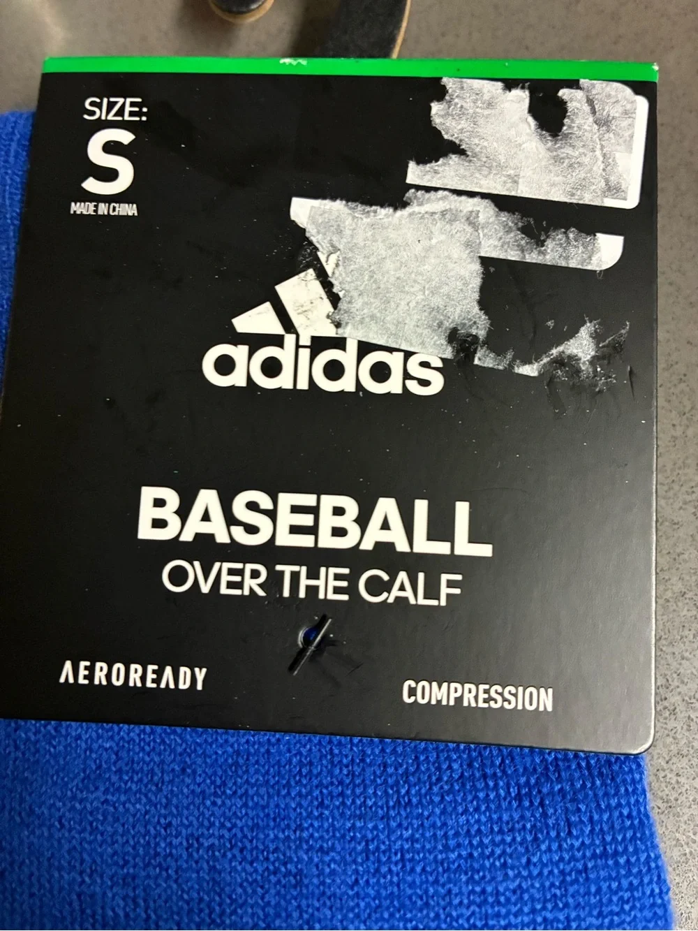 adidas Men’s Blue Baseball Over-The-Calf Socks size Small new